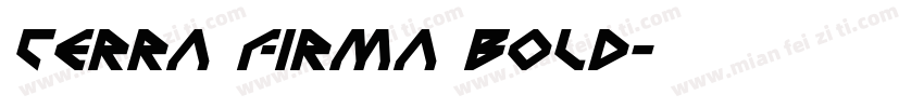 Terra Firma Bold字体转换